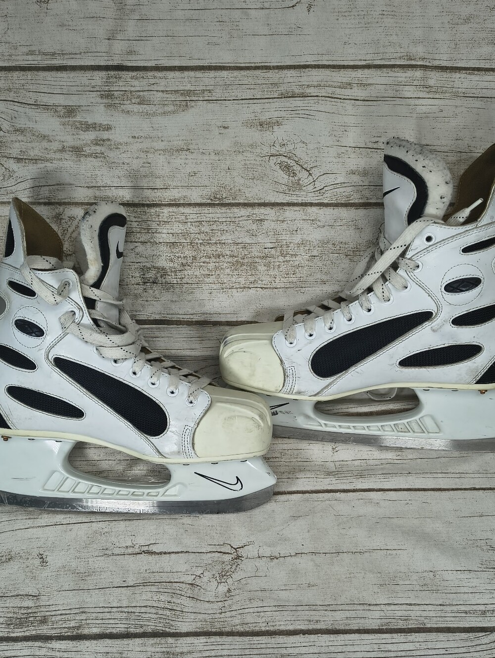 Vintage White Nike Zoom Air Ice Hockey Player Skates Fedorov Size 11.5 Mens - Picture 2 of 13